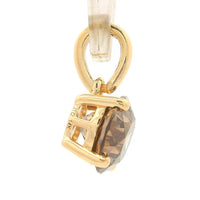 1.16 Ct Round Brown Diamond 14K Gold Pendant