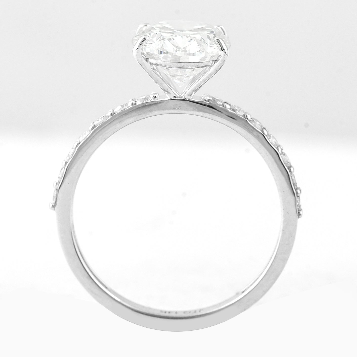 3.07 Carats Lab Grown Diamond 14K Gold Ring