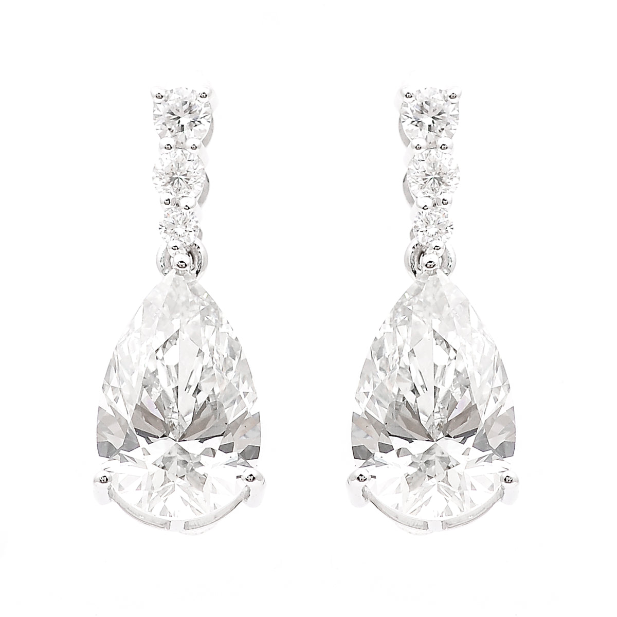 4.38 Carats Lab Grown Diamond 14K Gold Earrings