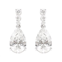 4.38 Carats Lab Grown Diamond 14K Gold Earrings