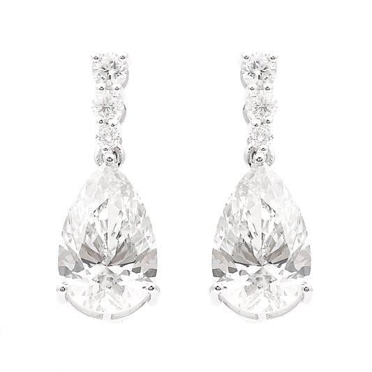 4.38 Carats Lab Grown Diamond 14K Gold Earrings