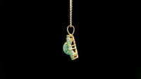 2.40 Ct Oval Emerald 14K Gold Pendant