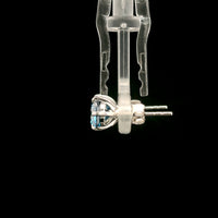 2.26 Carats Blue Lab Grown Diamond 14K Gold Earrings