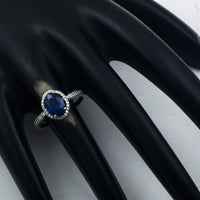 1.66 Ct Oval Mixed Cut Natural Sapphire 950 Platinum Ring