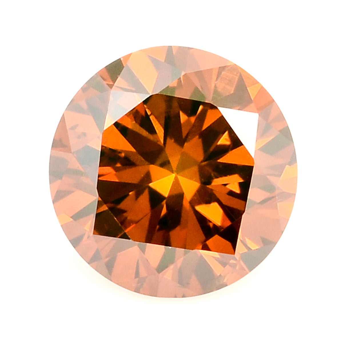 0.24 Red Diamond Round Loose Gemstone
