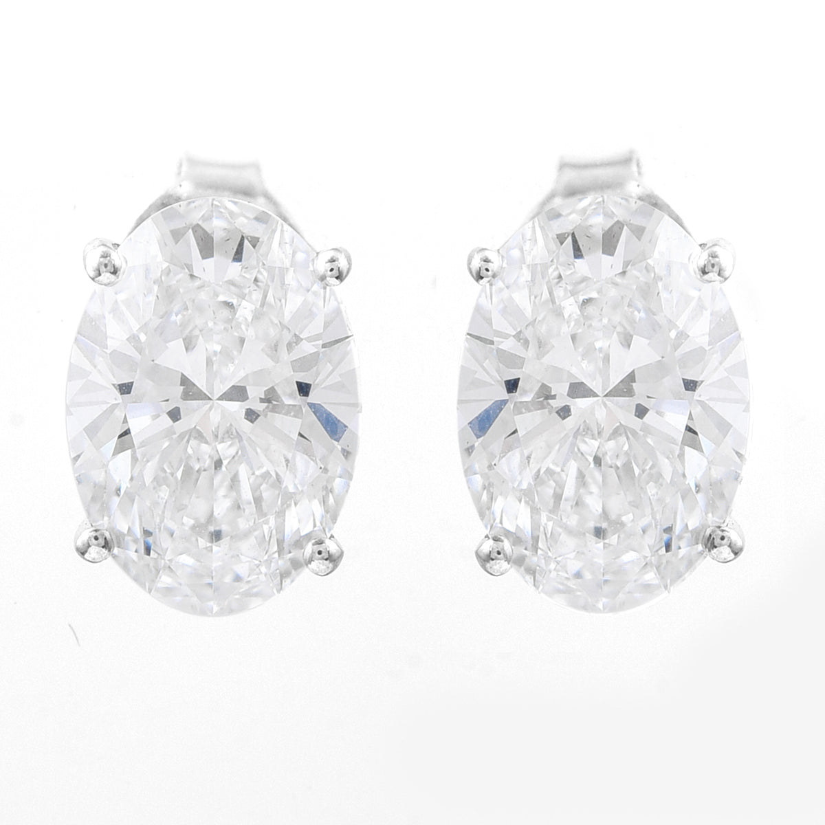 3.03 Carats Lab Grown Diamond 14K Gold Earrings