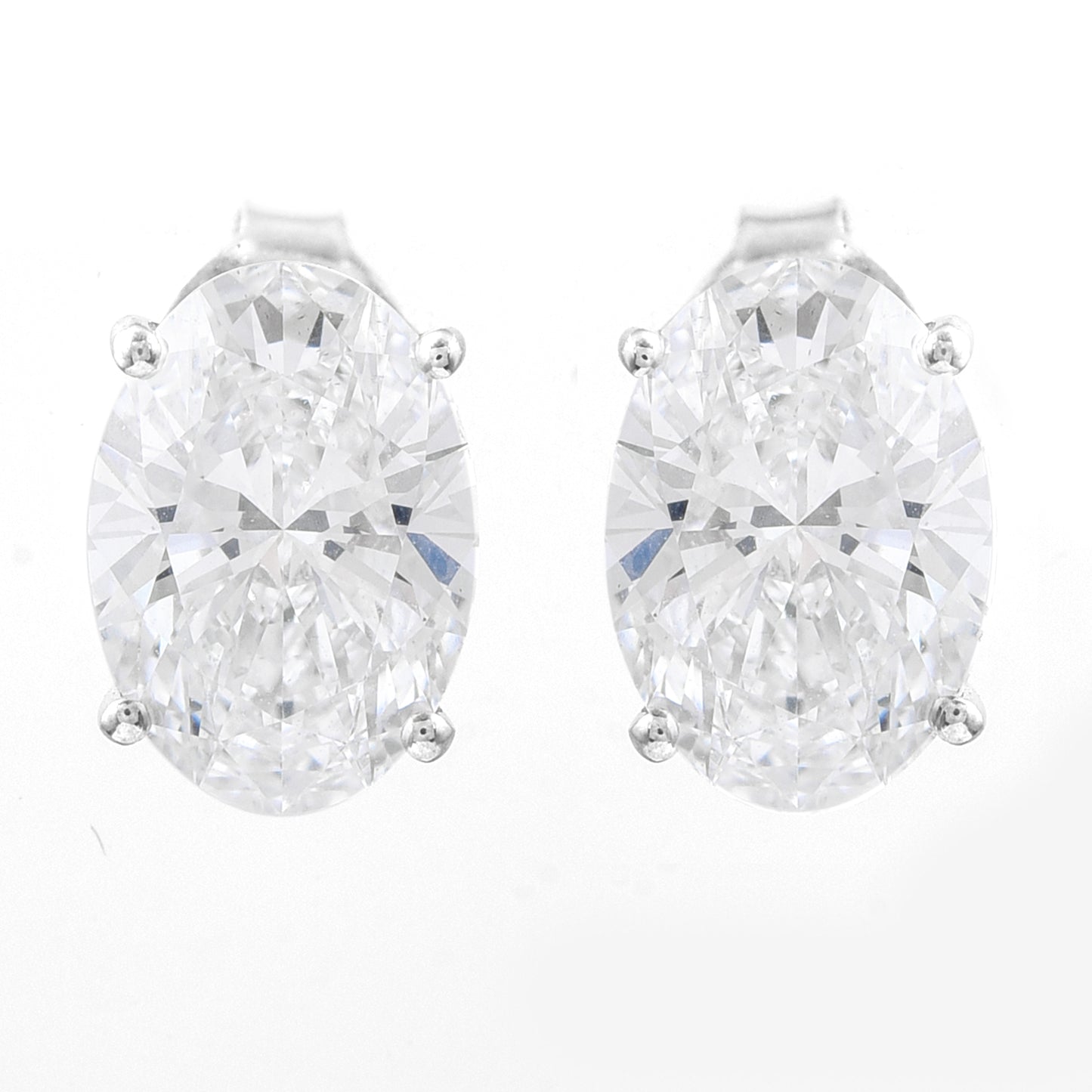 3.03 Carats Lab Grown Diamond 14K Gold Earrings