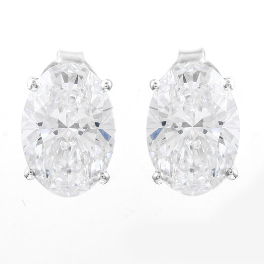 3.03 Carats Lab Grown Diamond 14K Gold Earrings