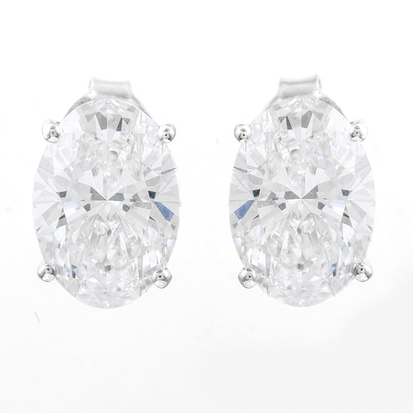 3.03 Carats Lab Grown Diamond 14K Gold Earrings