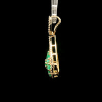 1.16 Ct Round Emerald 14K Gold Pendant