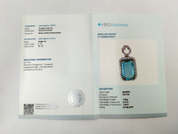 2.10 Ct Octagon Step Cut Natural Emerald 14K Gold Pendant