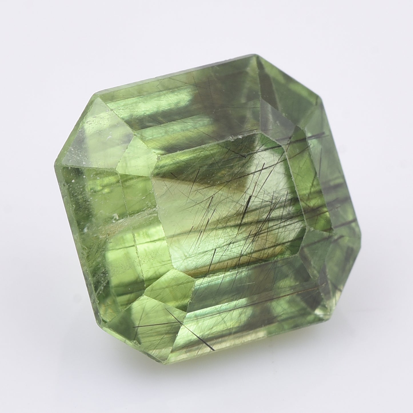 9.06 Natural Peridot Square Emerald Cut Gemstone