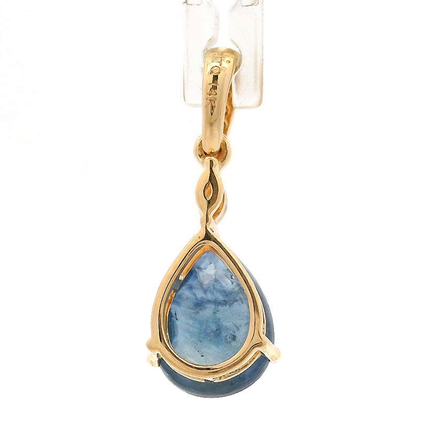 1.67 Ct Pear Sapphire 14K Gold Pendant