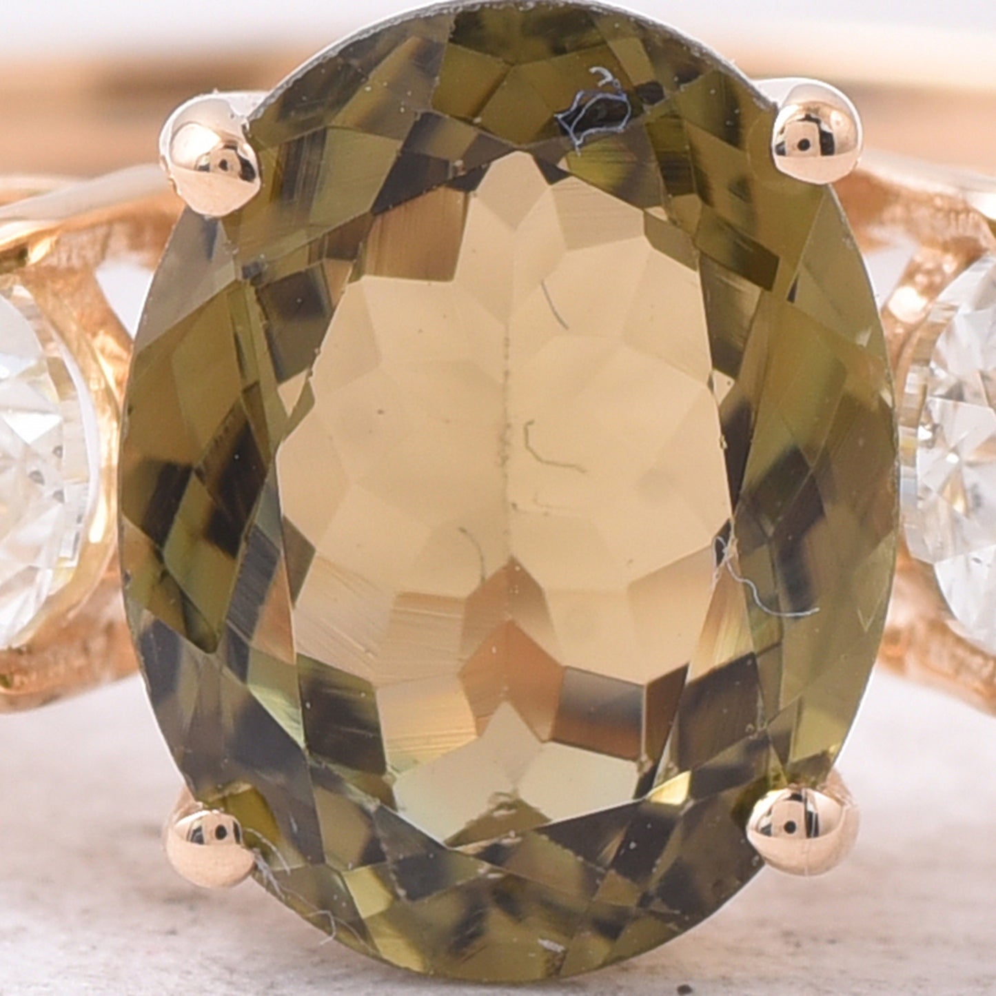 2.81 Ct Oval Natural Tourmaline 14K Gold Ring