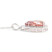 5.65 Carats Pink Lab Grown Diamond 14K Gold Pendant