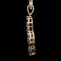 3.10 Ct Pear Tanzanite 14K Gold Pendant