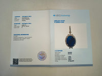 3.42 Ct Oval Natural Sapphire 14K Gold Pendant