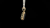 3.86 Ct Octagon Natural Sapphire 14K Gold Pendant