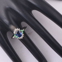 1.30 Ct Oval Sapphire 9K Gold Ring