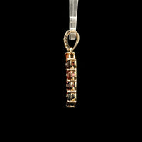 1.69 Ct Round Multi Tourmaline 14K Gold Pendant