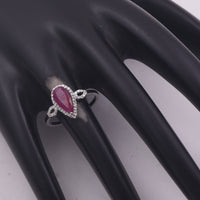 1.35 Ct Pear Mixed Cut Natural Ruby 950 Platinum Ring