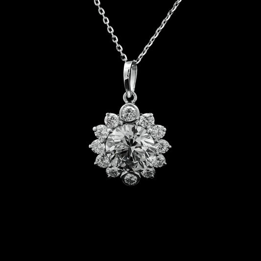 2.31 Carats Lab Grown Diamond 14K Gold Pendant