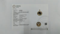7.91 Ct Oval Mixed Cut Natural Plagioclase Feldspar Sunstone 14K Gold Pendant