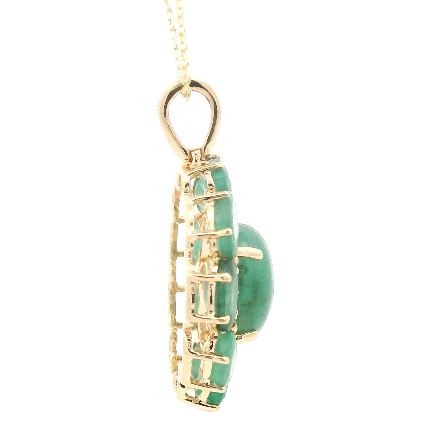 4.20 Ct Emerald 14K Gold Pendant