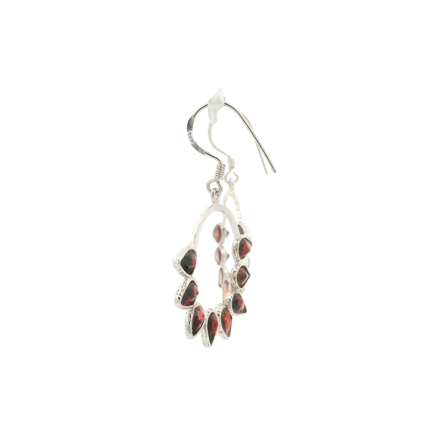 8.60 Ct Garnet 925 Sterling Silver Earrings