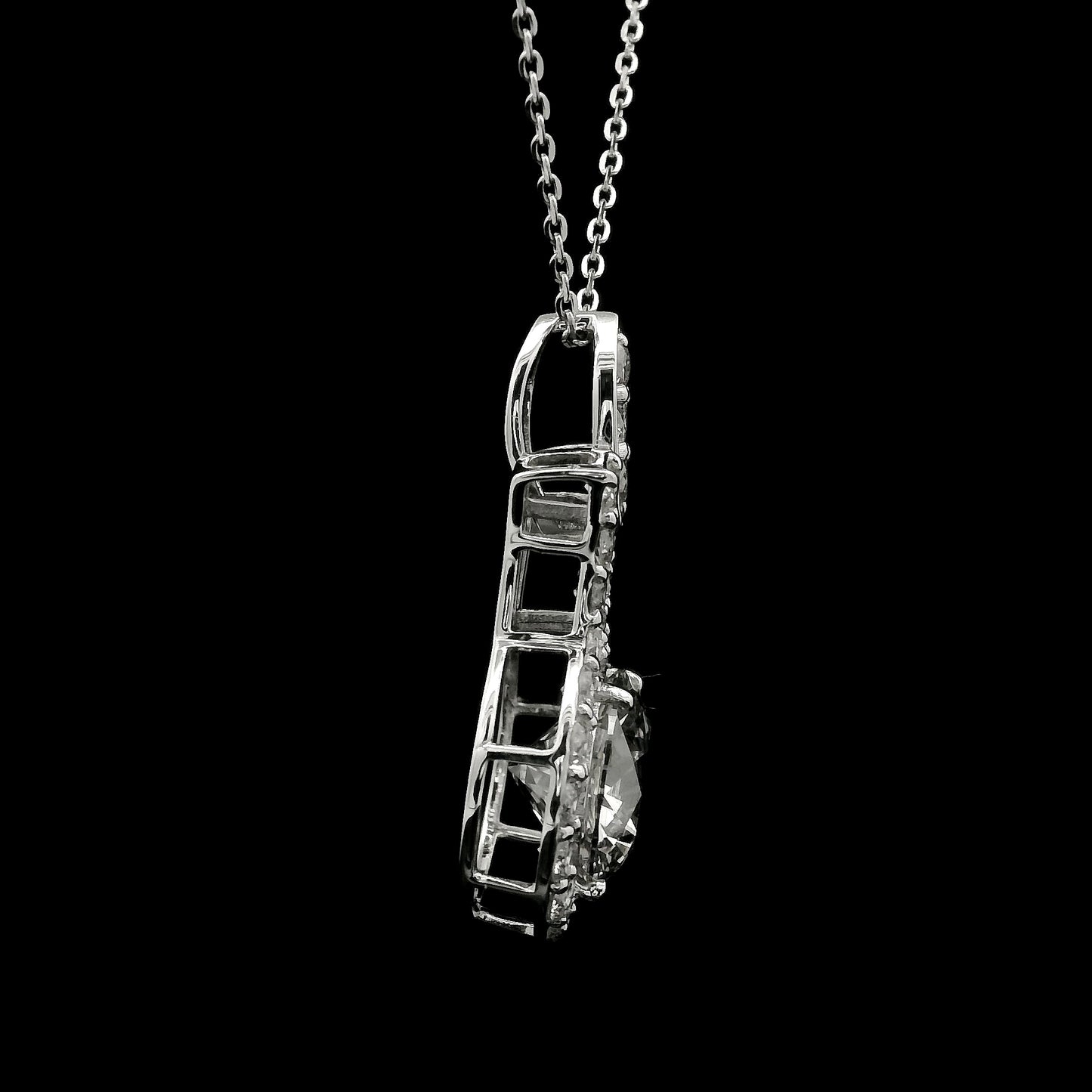 2.97 Carats Lab Grown Diamond 14K Gold Pendant