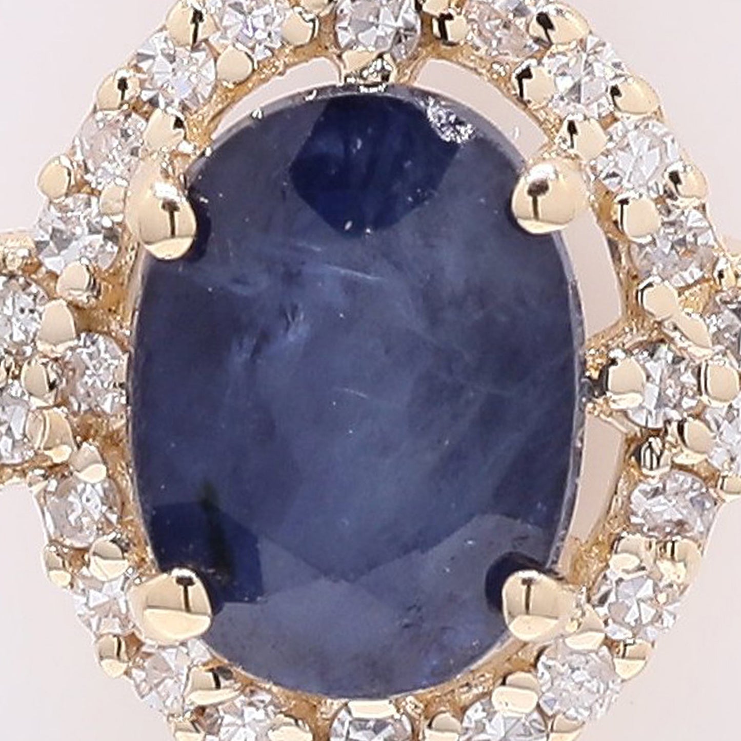 1.25 Ct Oval Mixed Cut Natural Sapphire 14K Gold Pendant