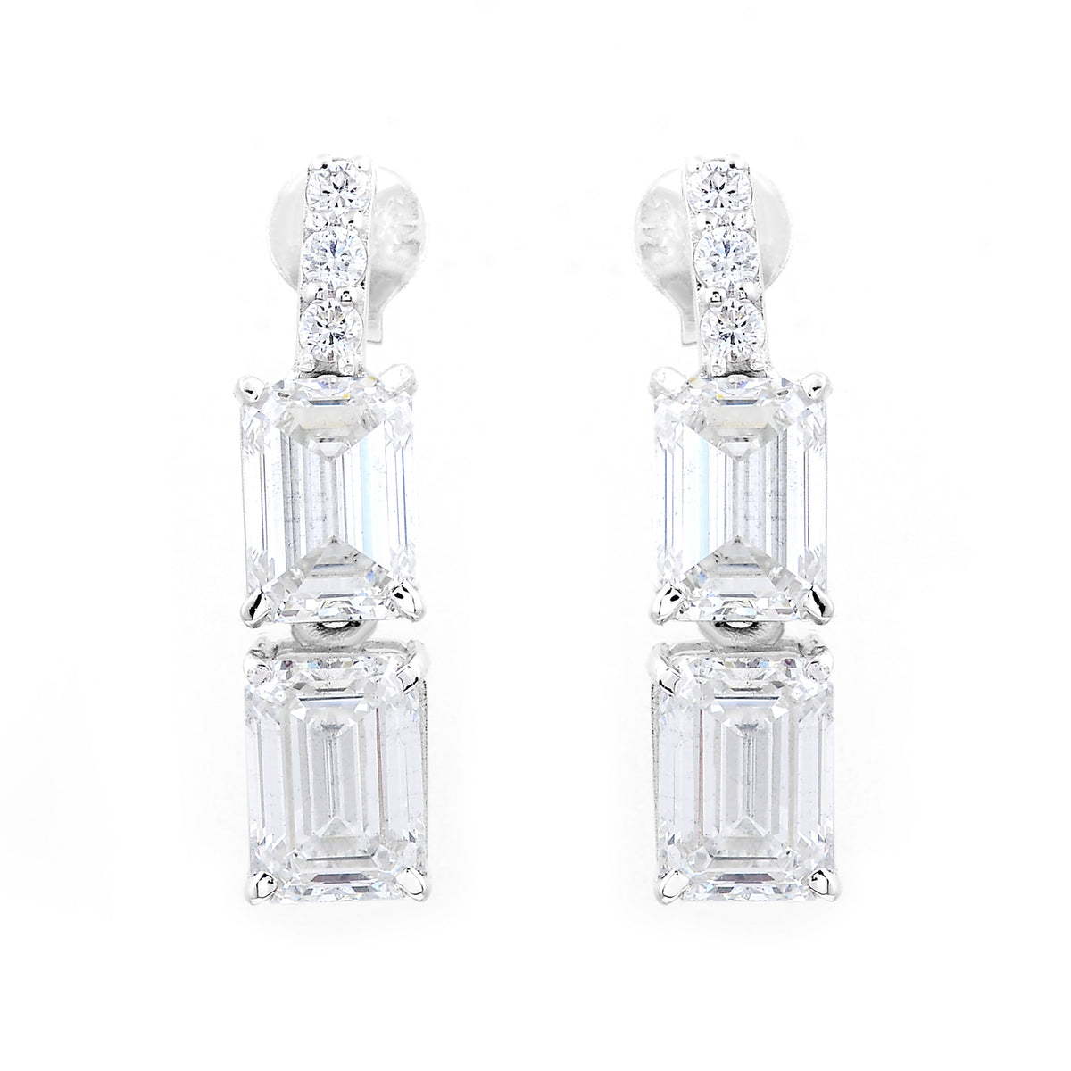 4.27 Carats Lab Grown Diamond 14K Gold Earrings