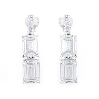 4.27 Carats Lab Grown Diamond 14K Gold Earrings