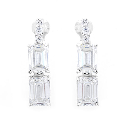 4.27 Carats Lab Grown Diamond 14K Gold Earrings