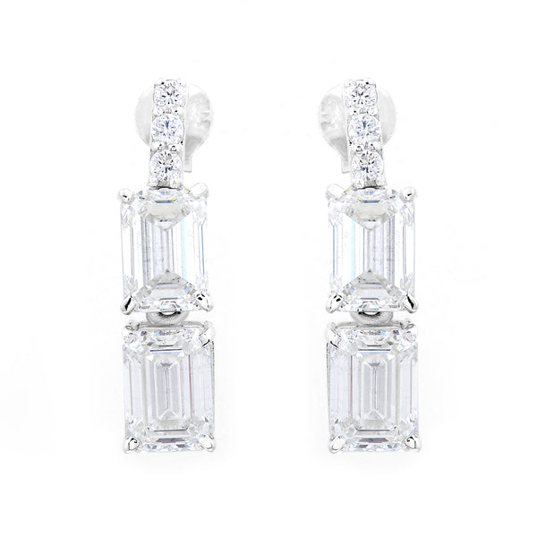 4.27 Carats Lab Grown Diamond 14K Gold Earrings