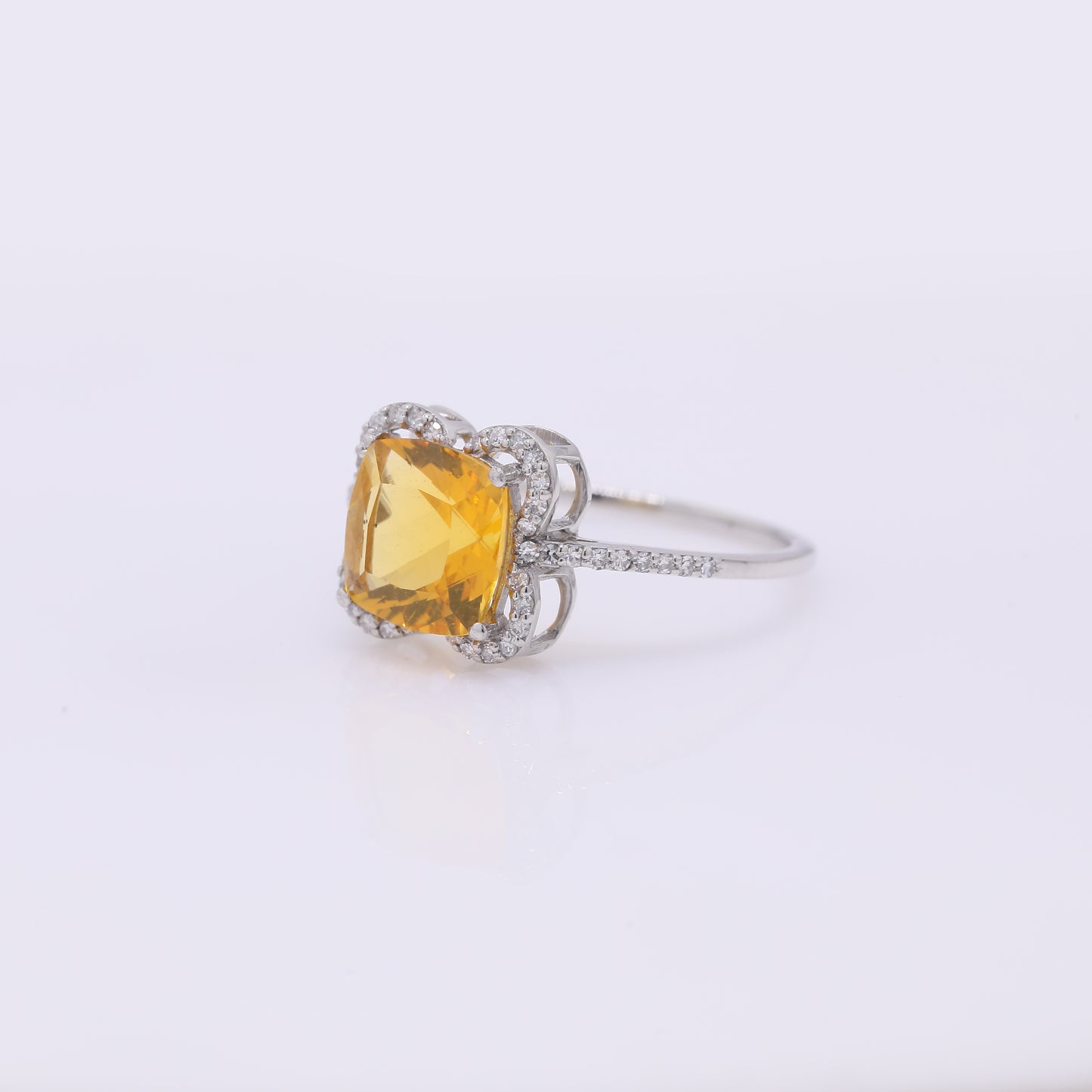 1.35 Ct Cushion Mixed Cut Natural Fire Opal 950 Platinum Ring