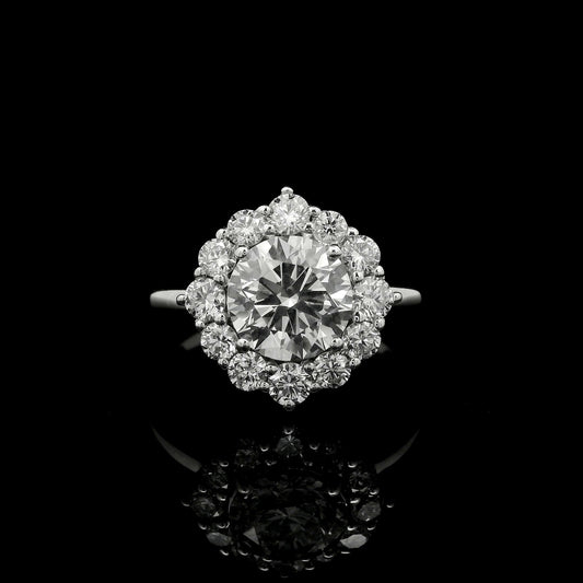 2.15 Carats Lab Grown Diamond 14K Gold Ring