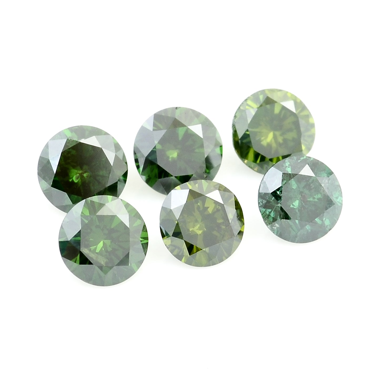0.66 Green Diamond Round Loose Gemstone