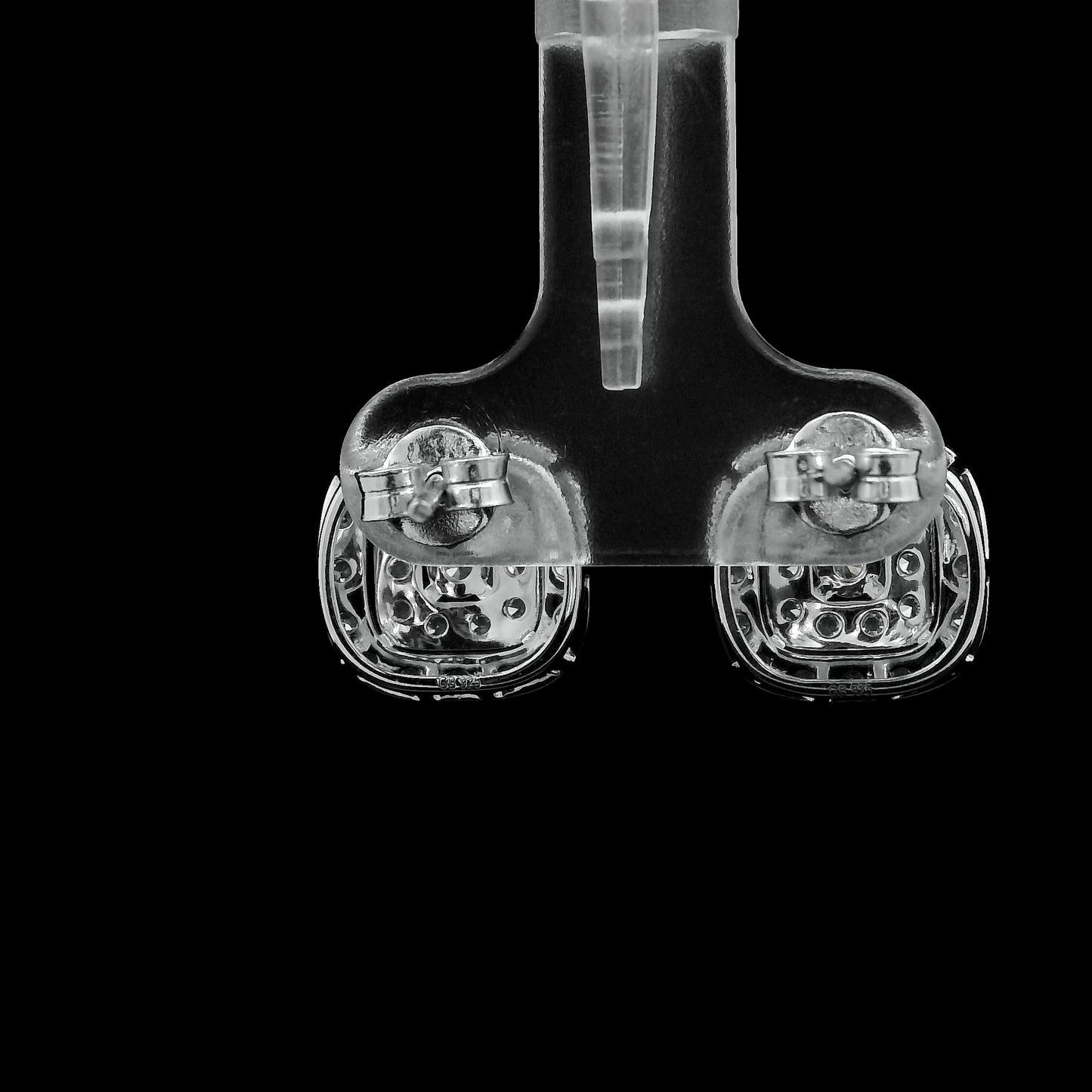 1.64 Ct Round Lab Grown Diamond 925 Sterling Silver Earrings