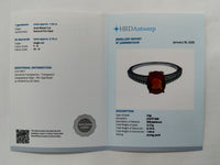 1.19 Ct Oval Mixed Cut Natural Fire Opal 950 Platinum Ring