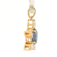 1.46 Ct Oval Sapphire 14K Gold Pendant