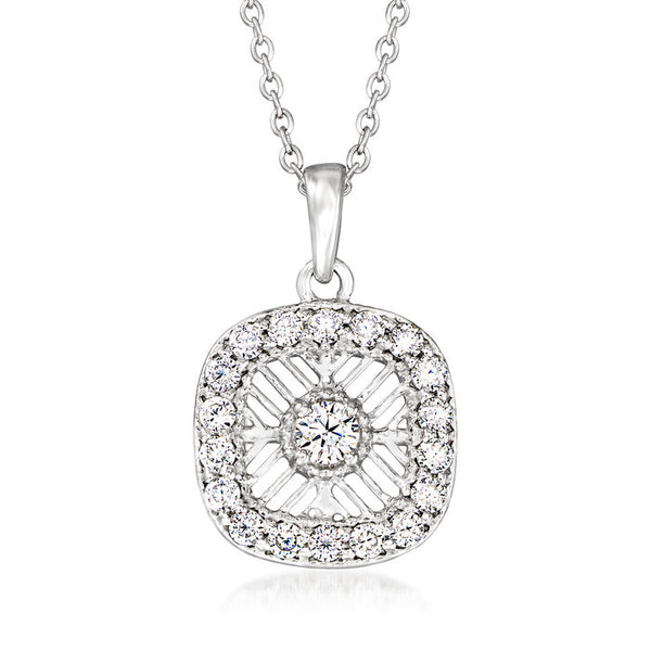 0.70 ct. Moissanite Pendant Necklace in Sterling Silver