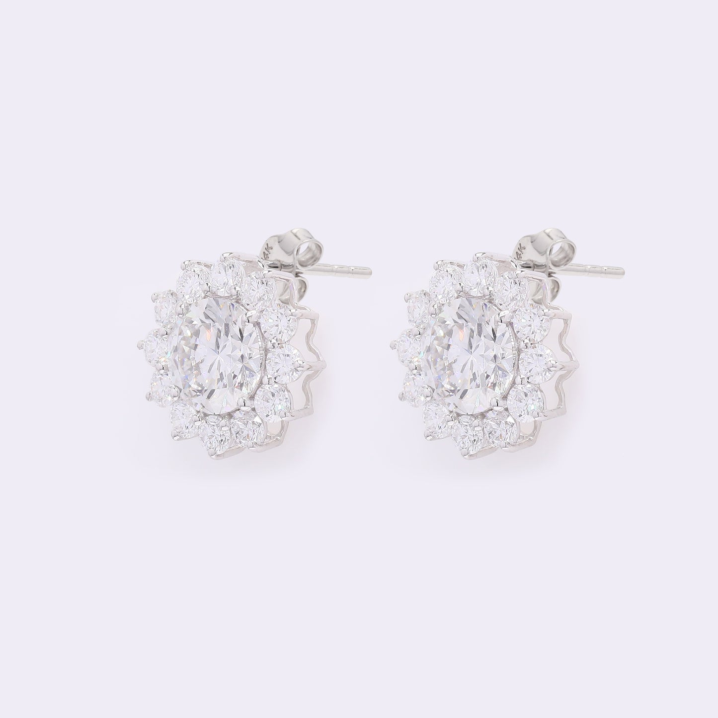 4.71 Carats Lab Grown Diamond 14K Gold Earrings