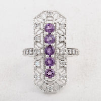 2.43 Ct Round Amethyst 925 Sterling Silver Ring