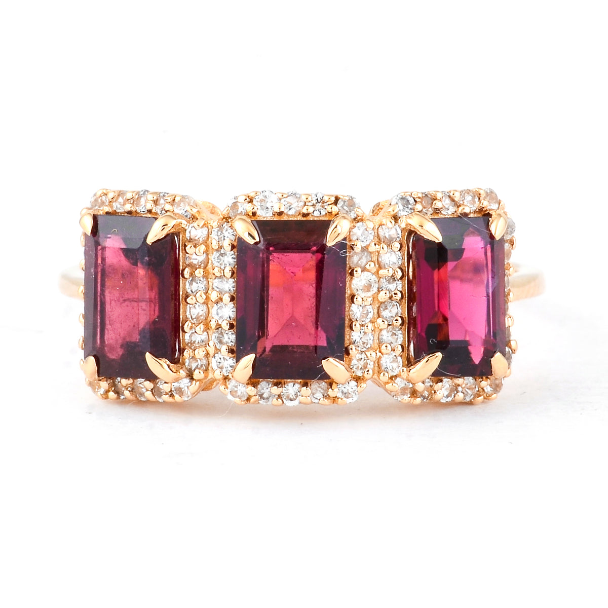 2.22 Ct Octagon Rubellite 14K Gold Ring