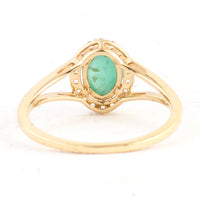 1.02 Ct Oval Emerald 14K Gold Ring