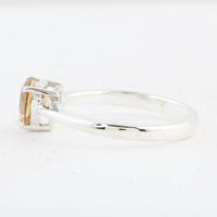 1.02 Ct Heart Citrine 925 Sterling Silver Ring