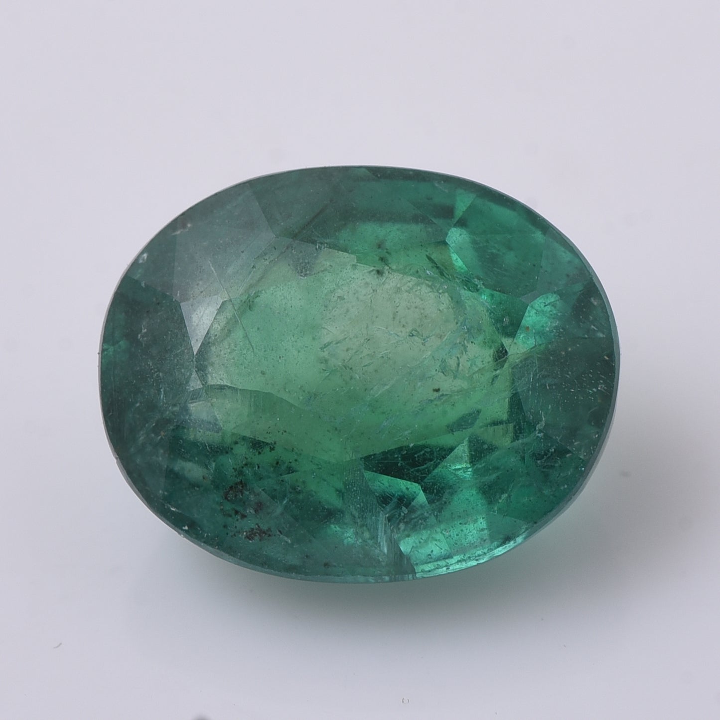 4.09 Natural Beryl Emerald Oval Mixed Cut Gemstone