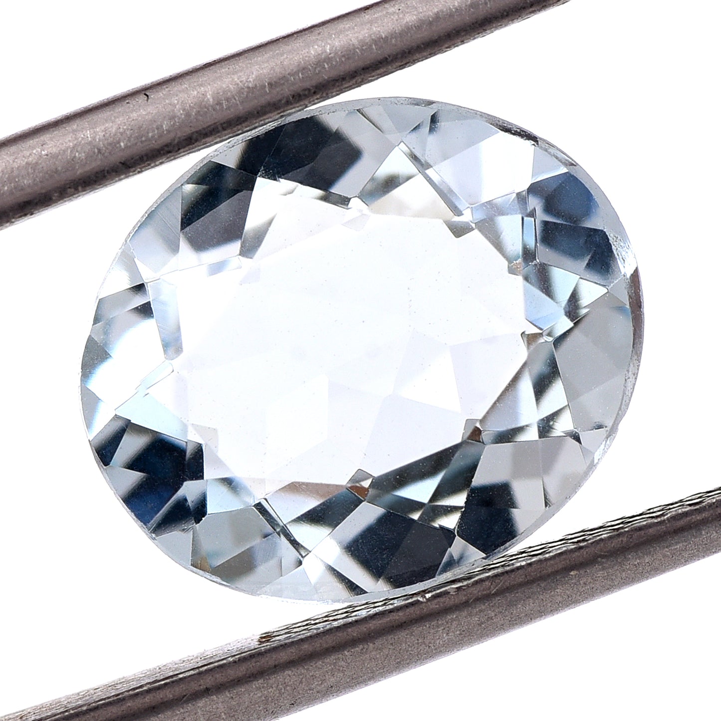 3.25 Natural Beryl Aquamarine Oval Mixed Cut Gemstone