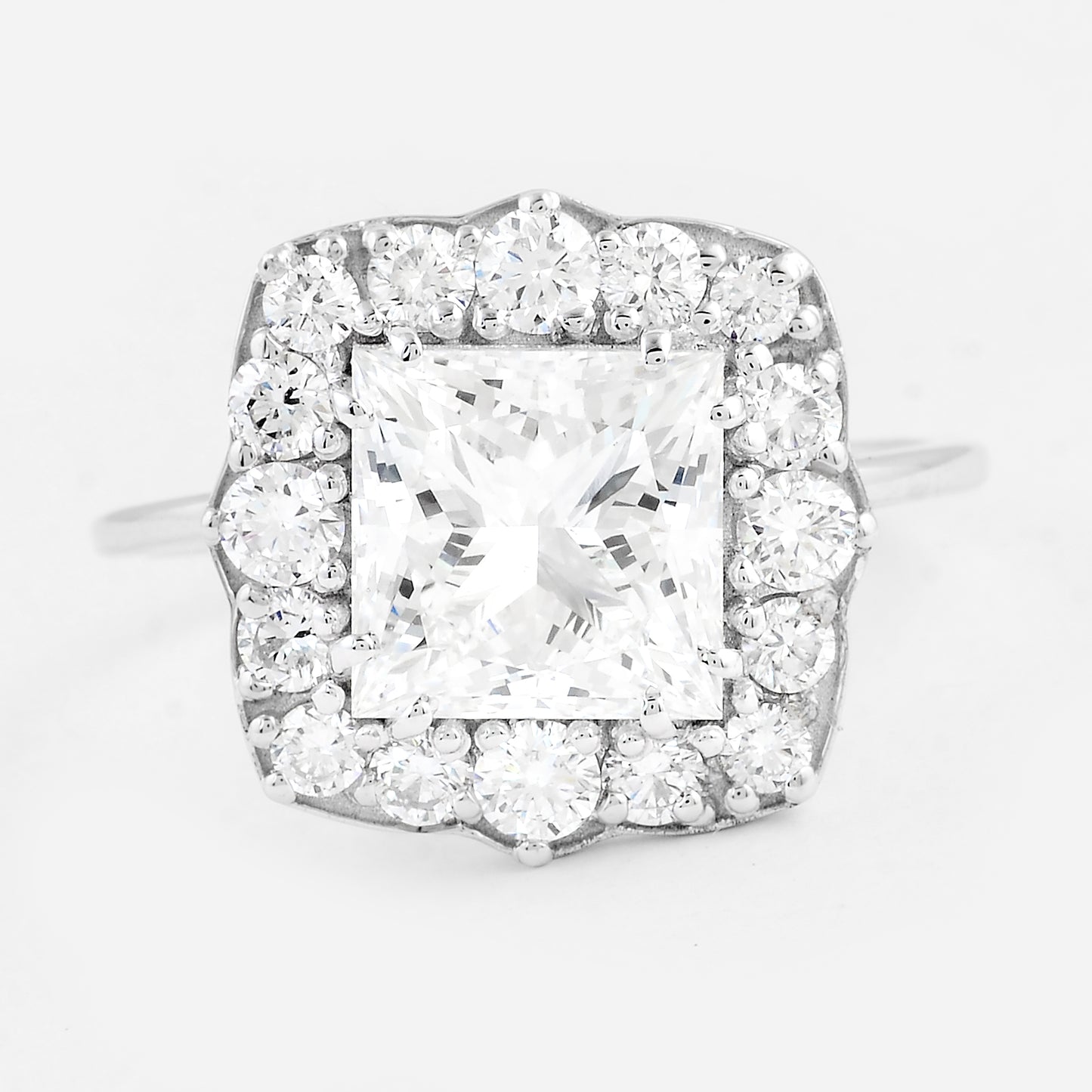 3.78 Carats Lab Grown Diamond 14K Gold Ring